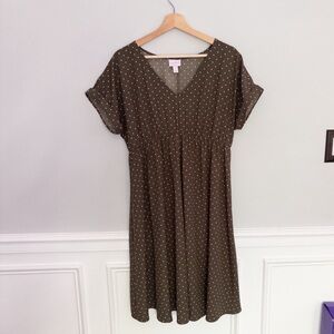 Isabel Maternity Olive Green Maternity Dress Size M